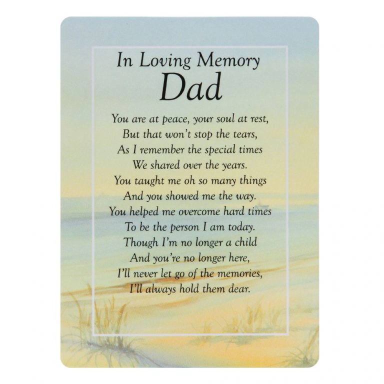Graveside Memorial Card - In Loving Memory Dad - Cottage Garden Centre