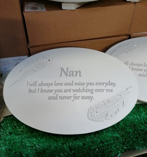 Resin Memorial Graveside Plaque Nan