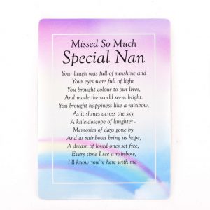 Graveside Memorial Card Special Nan