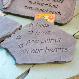 Dogs Leave Pawprints Memorial Stone