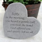 Softly In the Morning Heart Memorial Stone