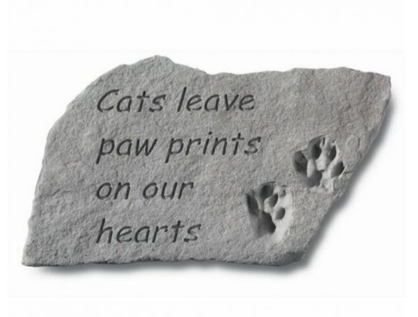 Cats Leave Pawprints Memorial Stone