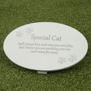 Graveside Memorial Plaque Cat