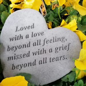 Loved with A Love Graveside Heart Stone