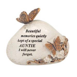 Auntie butterfly stone graveside ornament df18385W