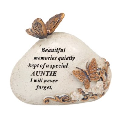 Auntie butterfly stone graveside ornament df18385W
