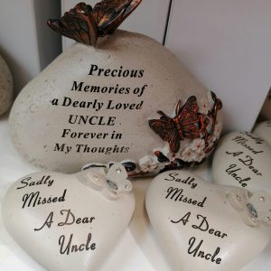 Butterfly Stone Graveside Ornament Uncle