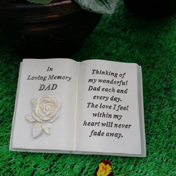 Graveside Cream Memorial Book Dad