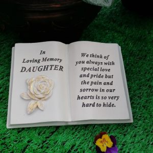 Graveside Cream Memorial Book Daughter