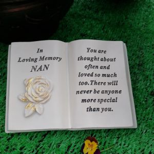 Graveside Cream Memorial Book Nan