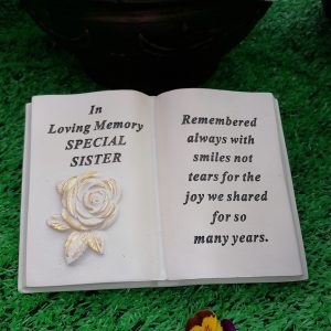 Graveside Cream Memorial Book Special Sister