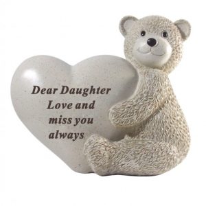 Graveside Daughter Memorial Bear With Heart