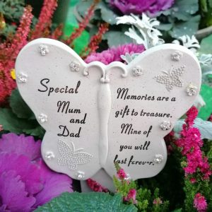 Graveside Ornament Mum and Dad Butterfly Stake