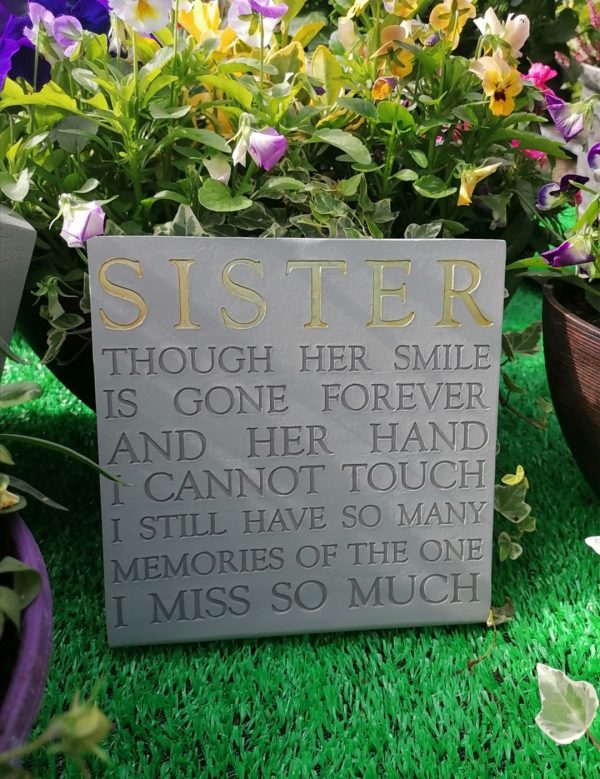 Graveside Sister Square Plaque TY273SIS