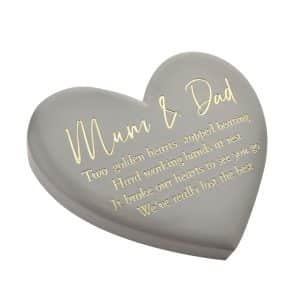 Graveside Heart Plaque Mum And Dad ty272md