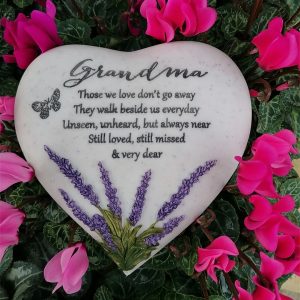 Grave Ornament Lavender Heart Grandma 61967