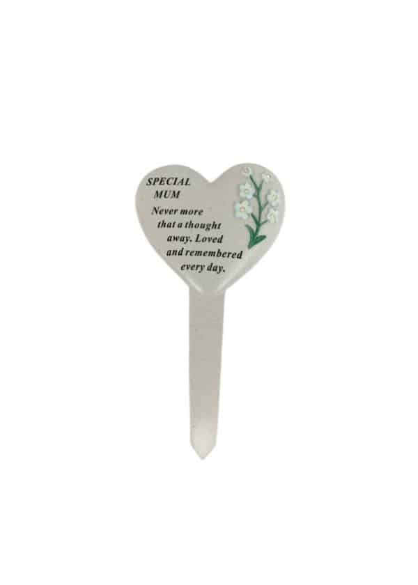 Graveside Forget Me Not Heart Stake Mum df17519E