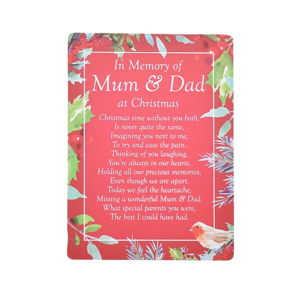 Christmas Graveside Memorial Card Mum And Dad xm1506md
