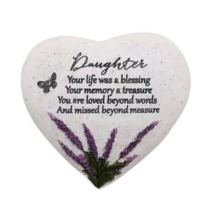 Graveside Lavender Heart Daughter ty294