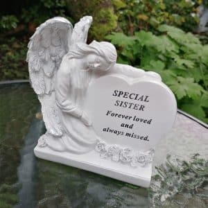 Graveside Ornament Angel With Heart Sister DF19233K