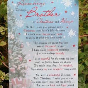 Graveside Memorial Card Christmas Brother C89027