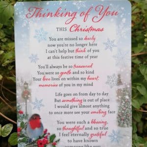 Graveside Memorial Card Christmas Thinking of You C89085